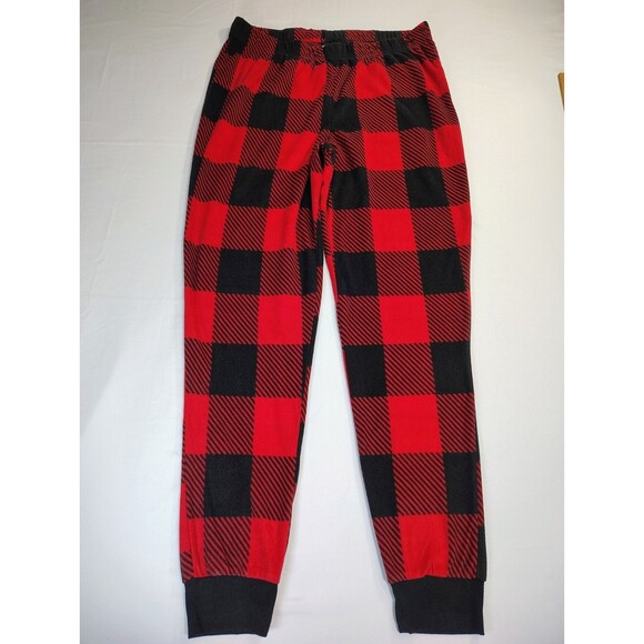 Holiday Time Other - Holiday Time Sz M Red Black Buffalo Plaid Fleece Pajama Pants Christmas
